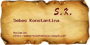 Sebes Konstantina névjegykártya